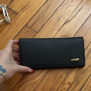 Black Wallet with Gold Accent